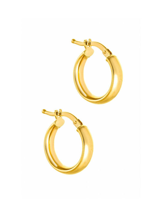 Small Earrings Hoops made of Gold 14K