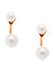 Makita Earrings Ear Jackets made of Silver Gold Plated with Pearls