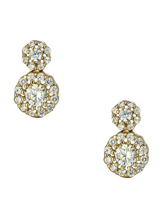 Earrings from Gold 14K with Stones