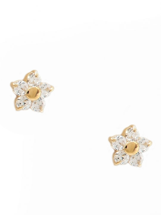 Ohrringe aus Gold 14K mit Steinen