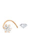 Nase Piercing aus Rosa Gold 14K