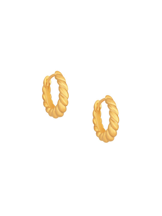 Earrings Hoops made of Silver Gold Plated