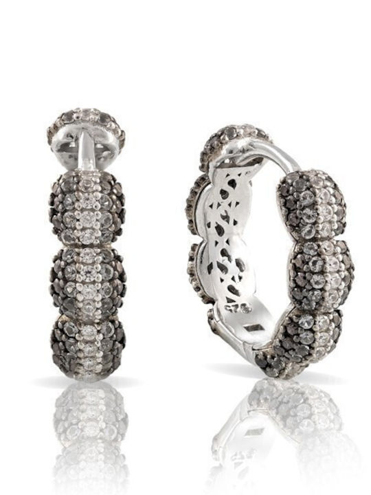Sogni Sogni Earrings Hoops made of Silver with Stones