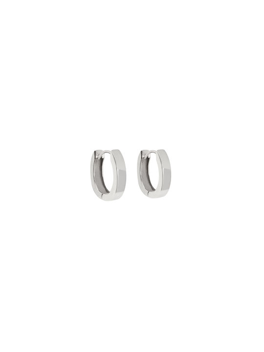 Men's Earrings Hoops made of Silver