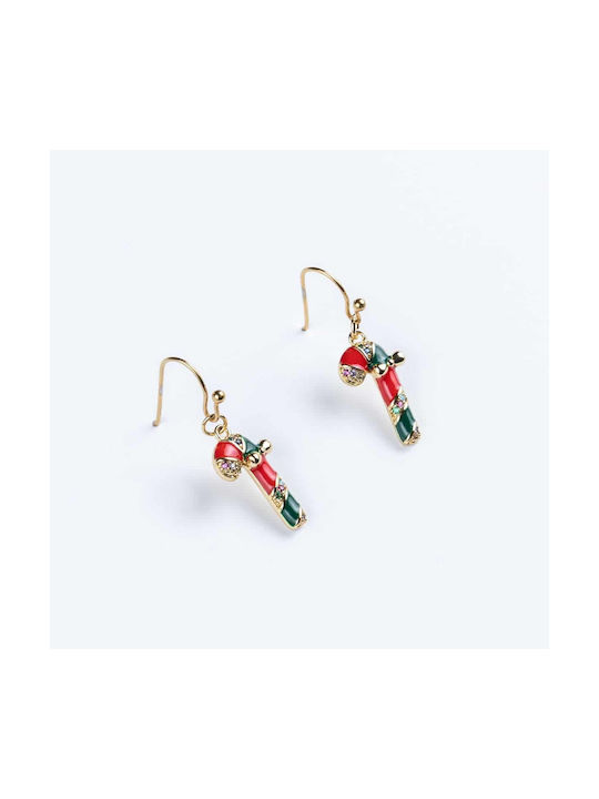 Earrings Dangling made of Steel Gold Plated