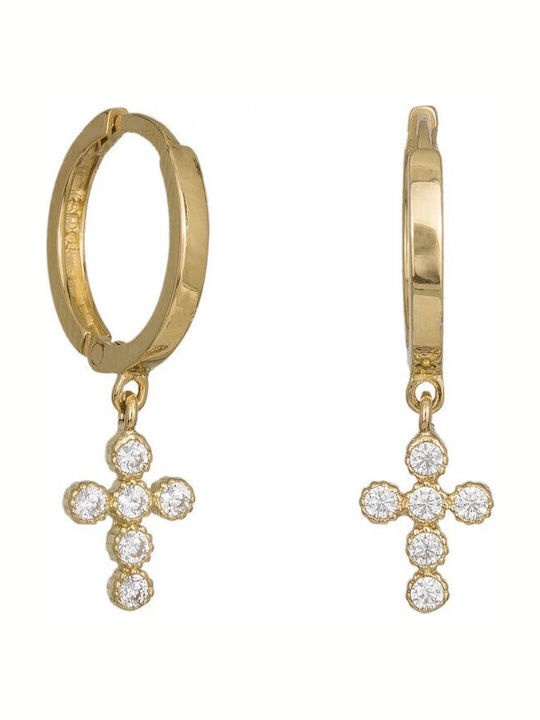 Ohrringe aus Gold 14K mit Steinen
