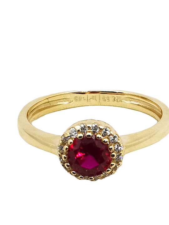 Kosmima1 Ring with Stones made of Gold 14K
