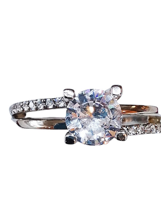 Kosmima1 Ring with Zircon made of Silver