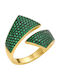 Sogni Sogni Ring with Zircon made of Silver Gold Plated