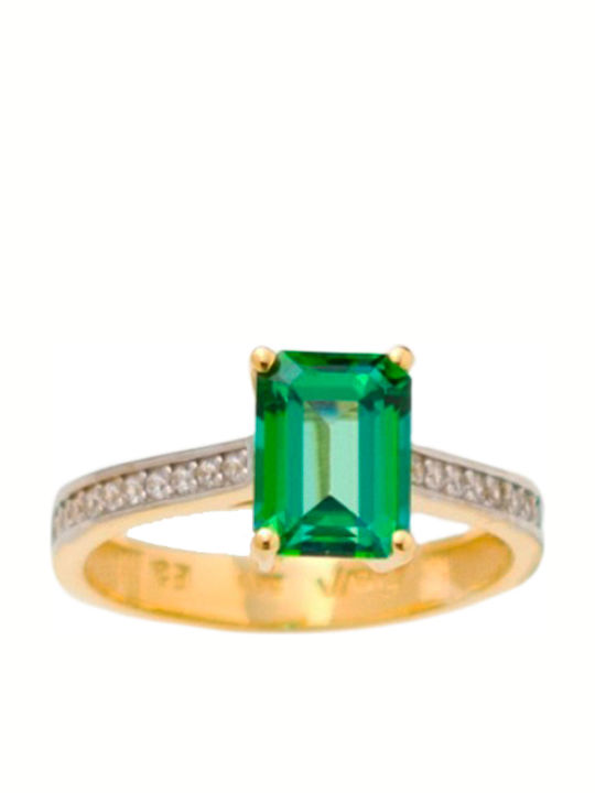 Kontopoulos Дамски Пръстен с Камъни от Злато 14K