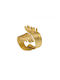 Women's Gold Plated Brass Ring