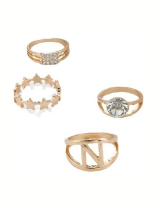 Pearl's Garden Set Damen Ringe Vergoldet