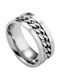 Herren Ring Ehering aus Stahl Vergoldet