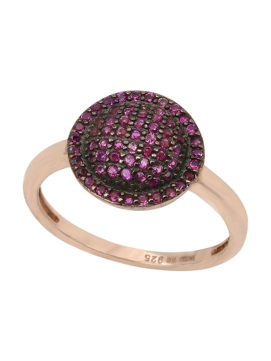 Women's Gold Plated Silver Ring with Stone