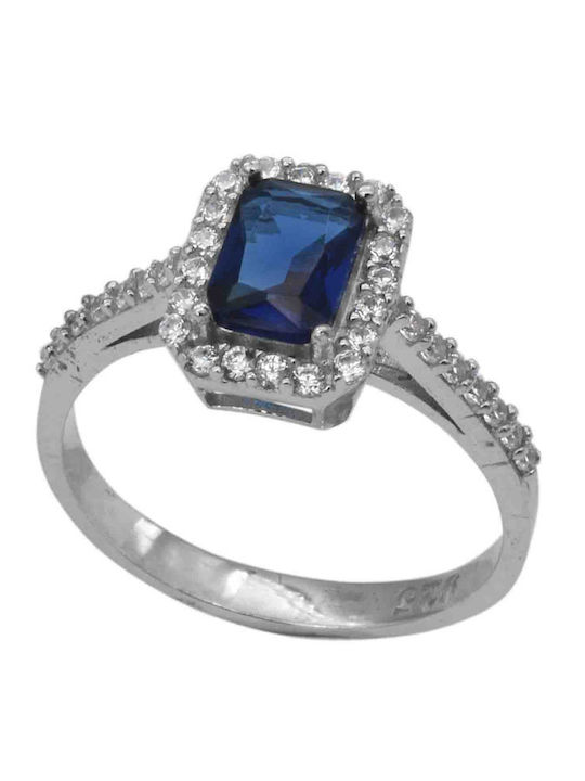 Krini Ring with Stones made of Silver Gold Plated