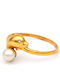Margaritari Damen Ring mit Perlen aus Gold 18K