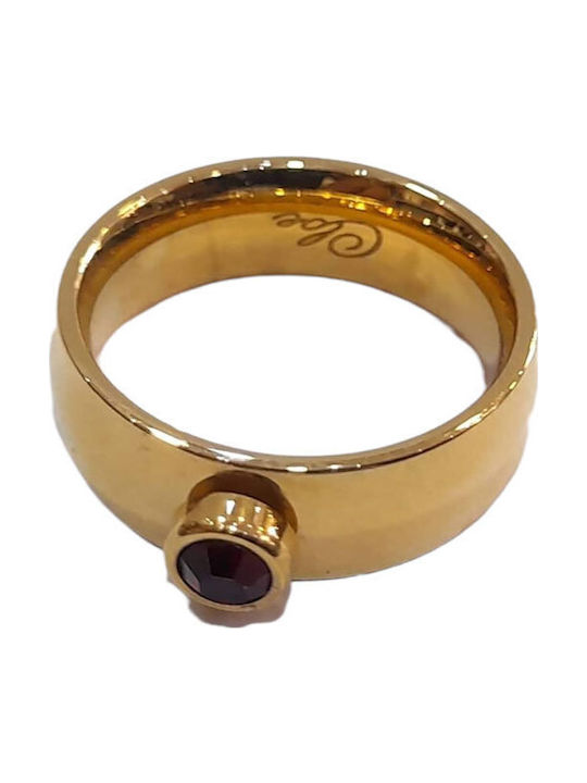 BD Jewelery Γυναικείο Δαχτυλίδι από Ατσάλι Επιχρυσωμένο