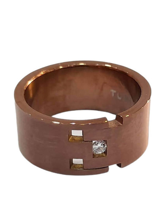 BD Jewelery Bd Jewelery Γυναικείο Δαχτυλίδι από Ατσάλι Επιχρυσωμένο