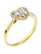 Women's Gold Ring with Diamond 18K