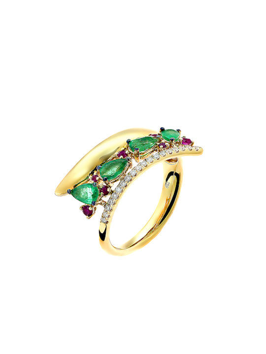 Women's Gold Ring with Stone 18K