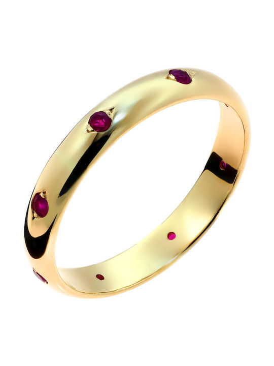 Damen Ring Ehering mit Steinen aus Gold 14K
