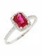 Art d or Damen Ring mit Zirkonia aus Weißgold 14K