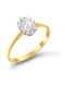 Eforo Ring with Zircon made of White gold 14K