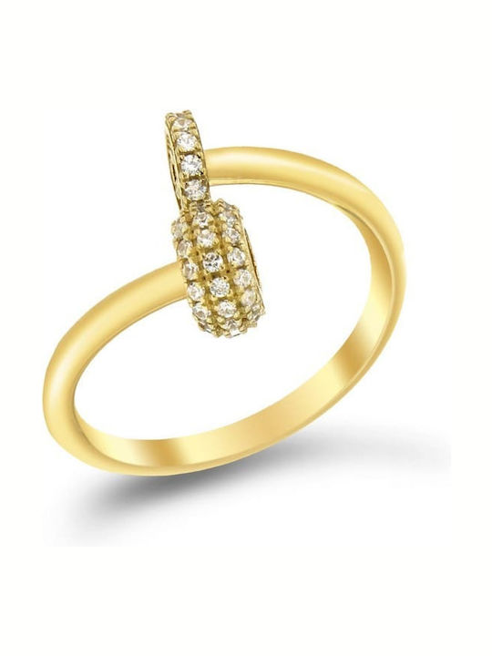 Eforo Дамски Пръстен с Циркони от Злато 14K