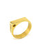 Goldsmith Goldsmith S Pyramid Ανδρικό Δαχτυλίδι από Ατσάλι Επιχρυσωμένο