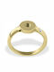 Dyrberg/Kern Shiny Ring made of Steel Gold Plated