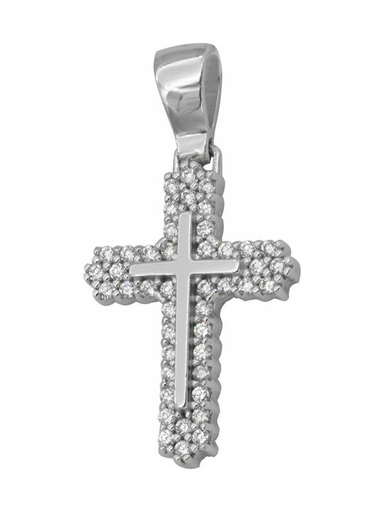 White Gold Cross 14K