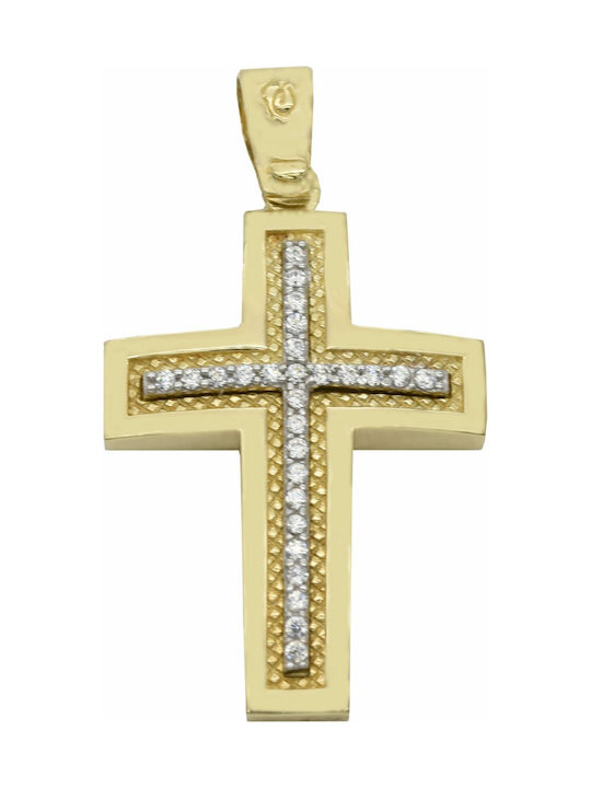 Herren Gold Kreuz 14K