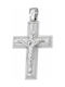 White Gold Cross 14K with the Crucified