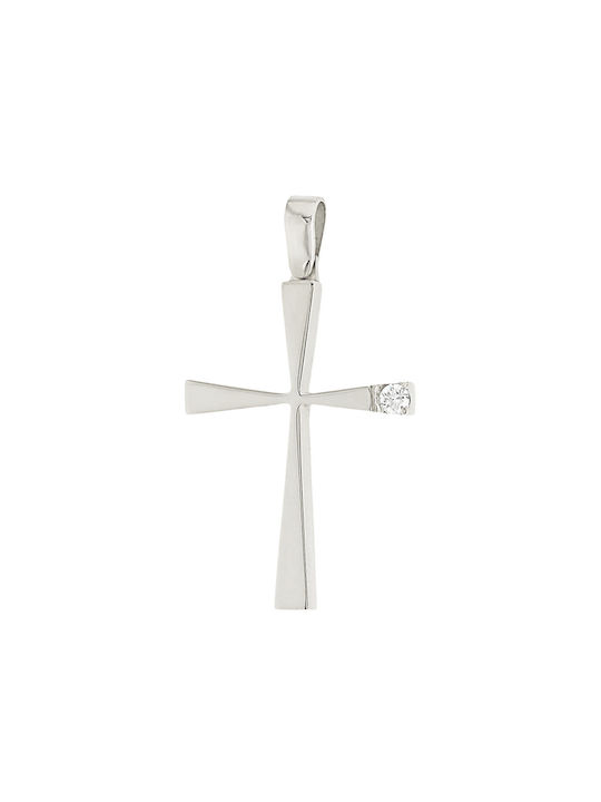 Women's White Gold Cross 14K