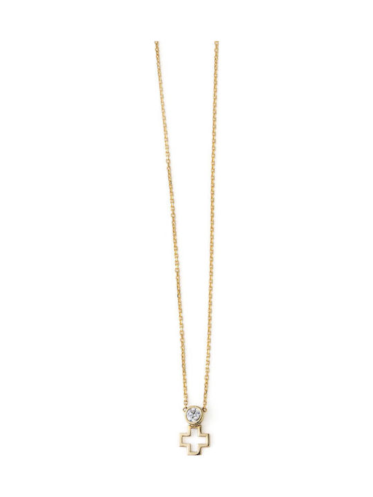 George Art Jewels Gold Cross 14K with Chain