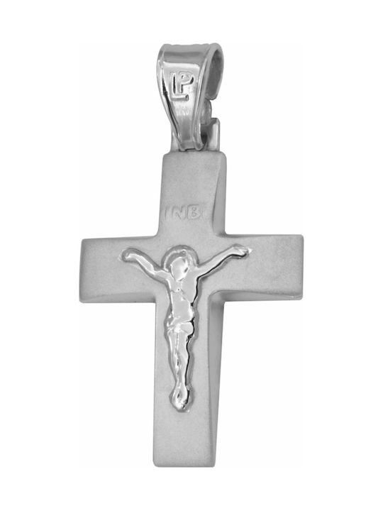 White Gold Cross 14K with the Crucified