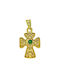 Women's Cross from Gold Plated Silver with Chain