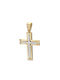 Herren Gold Kreuz 14K