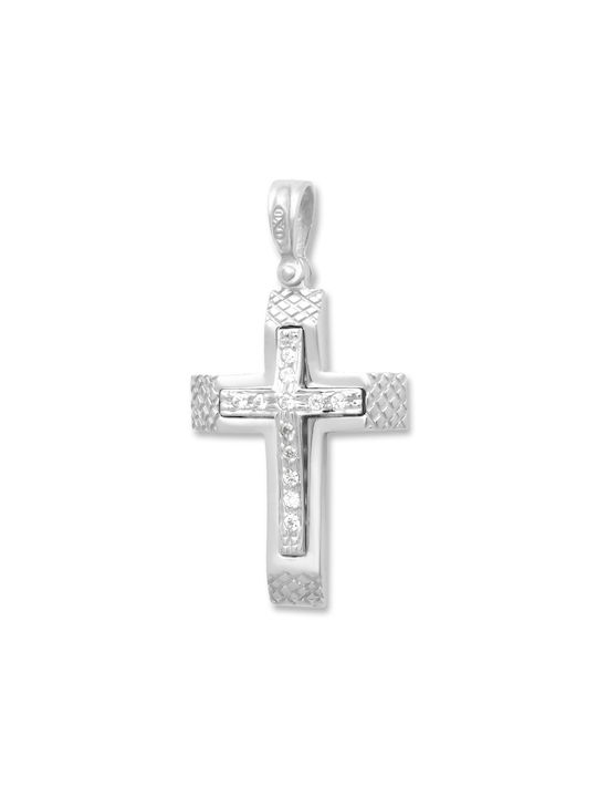 Women's White Gold Cross 14K