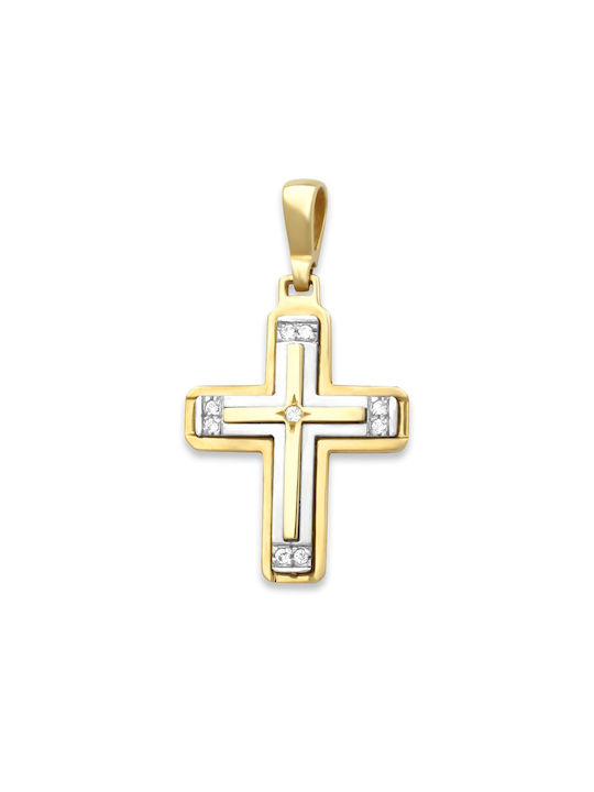 Herren Gold Kreuz 14K