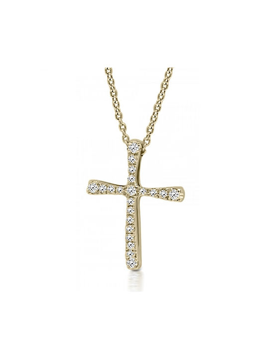 Gold Kreuz 18K mit Kette