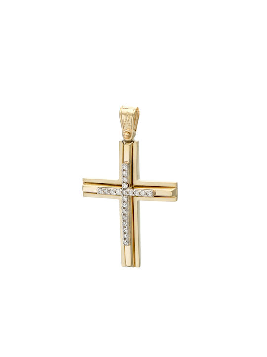 Damen Gold Kreuz 14K