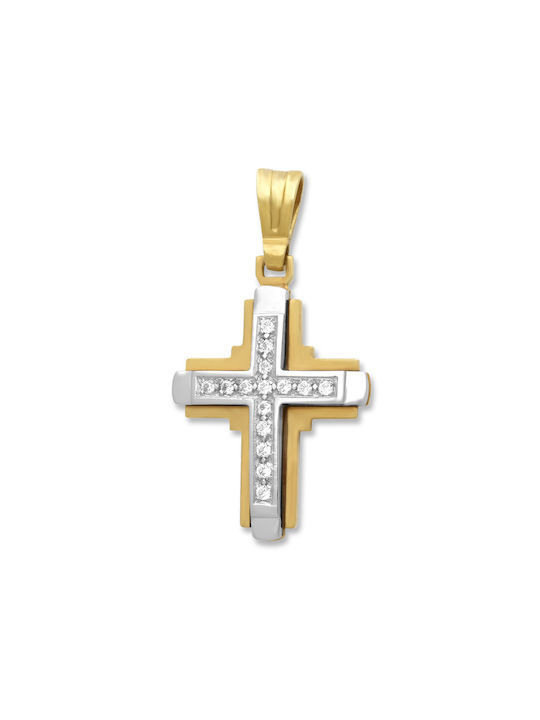 Damen Gold Kreuz 14K