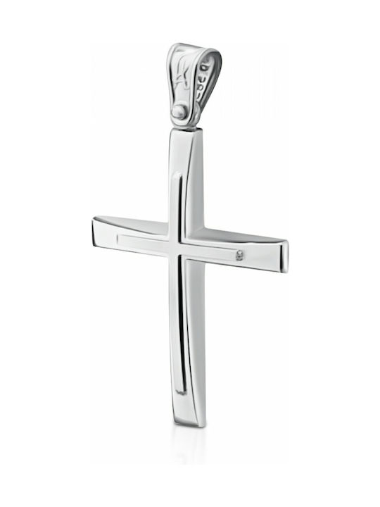 Weißgold Kreuz 14K