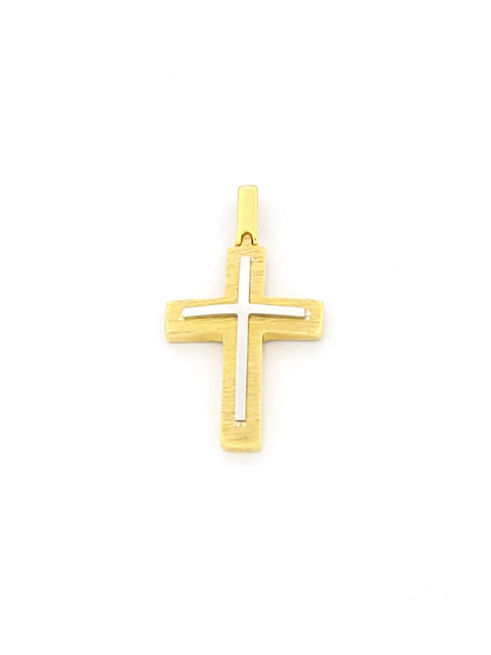 Kirkikosmima Women's Gold Cross 14K Double Sided