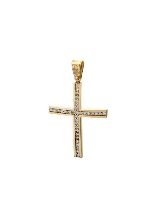 Damen Gold Kreuz 14K