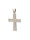 Men's White Gold Cross 14K