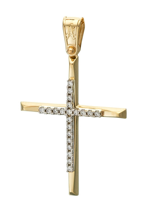 Anorado Damen Gold Kreuz 14K