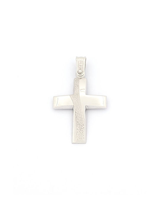 Kirkikosmima Men's White Gold Cross 14K