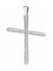 White Gold Cross 18K